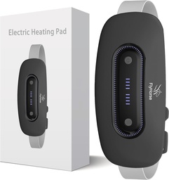 Plaque de chauffage électrique, plaque de chauffage menstruelle sans fil portable avec 4 niveaux de chaleur et 4 modes de massage, rapide grand chauffage ceinture Belly Wrap pour les crampes, Back Pain Relief Cadeaux pour les filles son(noir)