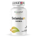 Hallusa Natural – Sélénium 60 Comprimés, Antioxydants et Immune Support, Santé cardiovasculaire – Approvisionnement de 60 jours