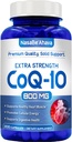 CoQ10 800mg Capsules de Coenzyme Vegan Friendly Q10 800mg de supplément Ubiquinone d'absorption facile pour le coeur de peau et le soutien énergétique.