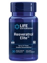 Prolongation de vie Resvératrol Elite, Trans-resvératrol, Vieillissement en santé, Santé cardiovasculaire, Santé cérébrale, Stress oxydatif, Sans gluten, Non-OGM, Végétarien, 30 Capsules