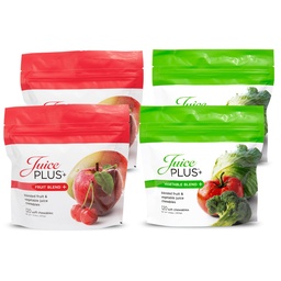 JuicePlus+ Mélange de fruits et légumes Mâches douces - Fruits végétaliens savoureux, Végétaux Gommy Vitamines pour adultes et enfants - 4 mois d'approvisionnement 4 paquets (2 de chaque saveur)