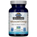 Garden of Life Dr. Formulé l'huile de poisson oméga avancée - citron, 1,290mg EPA, DHA + DPA sous forme de triglycéride, supplément Omega 3 source unique pour la santé du cerveau et du coeur ultime, non-OGM, 60 Softgels