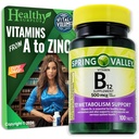 Comprimés suppléments de vitamine B12 santé 500 mcg 100 Comprimés et volumes vitaux Conseils Carte