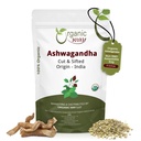 Organic Way Ashwagandha Root Cut & Sifted (Withania Somnifera) - Organic & Kosher Certified | Vegan, Non GMO & Gluten Free | USDA Certified | Origin - Indien (1/2LBS / 8Oz.)