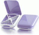 Petite boîte à pilules Étanche à l'eau Cas de pilules Portable Daily Pill Container Pill Holder Purse 4 Compartiments Compact Medicine Organizer for Vitamine,Pish Oils,Supplements,Médication (Purple)
