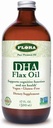 Flora DHA huile de lin - soutient la santé du cerveau - contient Oméga végétalien-3-6-9, sans gluten, sans casher et non-OGM - garder refroidi - bouteille de verre - 17 fl. oz.