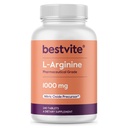 BESTVITE L-Arginin 1000mg pro Tablet (240 Tabletten) – Pharmazeutischer Grad – Enthält 20% mehr reines Arginin im Vergleich zu Arginin HCl – Nitric Oxid Precursor*
