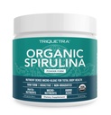 Poudre de spiruline biologique – Fabriquée avec de la spiruline Parry®, connue pour sa pureté supérieure et sa densité nutritive – Élevage végétalien – Non irradié – Supplément superalimentaire aux algues vertes bleues – 75 portions – 8 oz