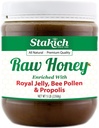Stakich Royal Jelly, Bee Pollen, Propolis Enriched Raw Honey - Pure, Unprocessed, Unheated - 5 Pound (80 Ounce)
