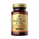 Solgar Zinc Picolinate 22 mg, 100 comprimés - favorise la santé de la peau - soutient le système immunitaire, le goût normal et la vision - antioxydant – non-OGM, végétalien, sans gluten, casher - 100 portions