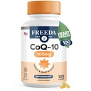 FREEDA CoQ10 100mg - Supplément alimentaire de Coenzyme Kosher Q10 pour la santé cardiaque cardiovasculaire, le soutien de la pression artérielle, la santé buccodentaire et le vieillissement en santé - Capsules pures CoQ10, 100 Nombre