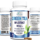 Extrait de thé vert 98% - 3X Résistance, 75% Polyphénol Catéchines, 45% EGCG, Super Antioxydant - 60 Capsules