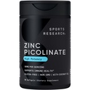 Sportforschung Zink Picolinate 50mg mit Bio Kokosöl | Hochabsorbierbare Zinkergänzung für gesunde Immunfunktion - Non-GMO Verified, Gluten & Soy Free (60 Liquid Softgels)