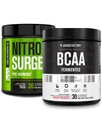 Jacked Factory Nitrosurge PreWorkout in Arctic White & BCAA in Fruit Punch für Muskelaufbau und Erholung