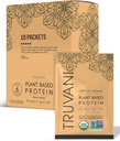Truvani Vegan Pea Protein Pulver | Peanut Butter | 20g Bio-Pflanzen basiertes Protein | Single Servieren Reisepakete | 10 Servierungen | Keto | Gluten & Dairy Free | Low Carb | Kein hinzugefügt Zucker