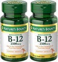 Natures Bounty Vitamine B-12, Dissolve rapide, 2500 mcg, Saveur de cerise naturelle 75 ct (2 pack)