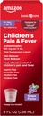 Basic Care Kinder Schmerz und Fever, Acetaminophen 160 mg pro 5 mL Oral Suspension, Grape Flavor, 8 fl oz