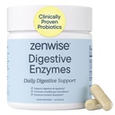 Enzymes digestifs de santé Zenwise avec Bromelain & Papaya - Supplément digestion multienzymes avec probiotiques et prébiotiques pour Gut Health, Gas & Bloating Relief - Hommes et femmes - 60 Capsules végétariennes