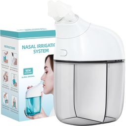 Nasal Irrigation System, Nasal Care, Sinus Rinse Machine, Nasal Rinse Machine, Nasal Cleaner mit Auto Waste Collection Funktion für Sinus, Runny Nose, Nasal Congestion Grey