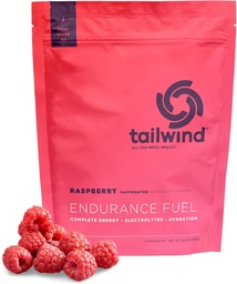 Tailwind Nutrition Endurance Carburant, glucides et électrolytes boissons sportives Mélange de poudre, sans gluten, végétalien, framboise Buzz, 30 portions (caféiné)