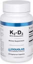 Douglas Laboratories K2-D3 avec l'astaxanthine - Soutien antioxydant pour les os, la fonction immunitaire et la santé vasculaire* - avec la ménaquinone-7 et la vitamine D - 30 capsules végétariennes