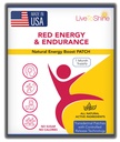 Red Energy & Endurance Patch - Natürliche Energie - USA Made - 30 Patches