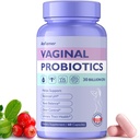 Probiotiques vaginaux pour les femmes Femmes,Promotes Ph Balance,Odor vaginal sain et Flora,Urinary Tract Health with Prebiotics & Lactobacillus Probiotic Blend 30 Million CFU,60 Capsules