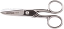 Ciseaux Klein Tools G100CS, fabriqués aux États-Unis, ciseau électrique avec encoches de décapage et lame déraillée, 5-1/4 pouce
