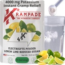 Krampade Electrolytes Powder Potassium Supplement - 4000 mg K+, >4X More Than Coconut Water | Instant Cramp Relief | Hydration Powder