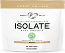 Muscle Feast Grass-Fed Whey Protein Isolate, All Natural Hormone Free Pasture Raised, Whey Isolate Protein Powder for Men and Women, Clean, Gluten-Free, Delicious Isolate Protein - Mocha, 2lb