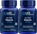 Life Extension No Flush Niacin 640 mg, 100 Kapseln (Pack von 2)