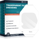 Transparente Film Dressing 2.36" x 2.75", 100 Packungen Wasserdichte Wound Bandage Klebstoff Patches, Wound Cover Patches für Post Chirurgische Dusche, IV Shield, Tattoo Aftercare Bandage