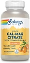 Solaray Cal-Mag Citrate Plus D-3 & K-2 Orange Chewables