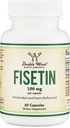 Fisetin-Ergänzung - 100mg Bioactive Flavnonols, 60 Count (Bioflavonoid Polyphenols Supplement Ähnlich wie Apigenin, Luteolin und Quercetin) Aging Support Senolytic by Double Wood