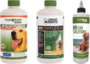 LIQUIDHEALTH Pets K9 Glucosamine Hip & Joint Formula, K9 Ear Wash Cleaning Solution, & K9 Complete 8-in-1 Dog Multivitamin - Pet Vitamin Bundle for Joint Health, Mobility, Immune Support - Made in USA
