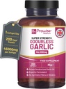 Premium Odourless Knoblauch Kapseln | 45.000mg pro softgel | 200 softgels (nicht Tabletten) Super High Strength | Cold Pressed and Deodourised Premium Knoblauch Öl Extrakt aus Allium Sativum