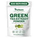 Extrait de thé vert purisure (en poudre) de la feuille verte premium (en poudre) Thé végétalien non sucré pour recette de latte et de smoothie (en poudre de thé vert antioxydant tout naturel avec EGCG et polyphénols) 500 portions