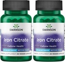 Swanson Eisen Citrate 25 Milligramme 60 Veg Kapseln (2 Packung)