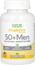 SuperNutrition Multi-Vitamin for Men 50+, High-Potency, One/Day Chewable Tablets, 90 Day Supply Wild Berry 90 Count (Pack of 1)