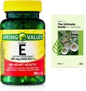 Frühlingstal Vitamin E Herzgesundheit Nahrungsergänzungsmittel Weichgel, 180 mg (400 IU), 100 Count + Exklusive VitaMax Vitamin Guide (2 Artikel)