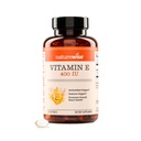 NatureWise Vitamine E 400 UI Softgels (180mg DL-Alpha) - Sans produits laitiers, sans gluten et sans soja - Supplément alimentaire antioxydant-rich pour la peau, le cœur et l'immune soutien de la santé - 4-Mois, 120 Compte