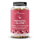 Glow Vitamines prénatales pour les femmes – Nutriments vitaux de 20 sur 1 pour une grossesse en santé et un développement foetal – Acide folique et DHA végétalien pour la croissance du bébé et une grossesse confortable – 60 capsules nourissantes