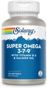 SOLARAY Super Omega 3 7 9 Unterstützt gesunde Haut, Mehr EPA, DHA, essentielle Fettsäuren von Fish Oil Mini Softgel, 120ct