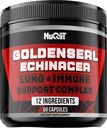 Gélule de racine de sée d'or avec Echinacea, Panax Ginseng Racine, Complexe de soutien immunitaire comme Elderberry, Bulbe d'ail - 60 Capsules - Santé digestif, équilibre corporel et plus - Poudre de racine de sée d'or