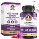 Ancien Bliss Saffron Extract Capsules Mood & Eye Support Supplément, Saffron Extract Suppression de l'appétit Gestion du poids pour les femmes et les hommes (60 capsules)