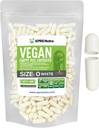 XPRS Nutra Taille 0 Capsules vides - 100 Compte Capsules vides de végétalien - Pilules végétariennes - Bricolage Gélule végétale Remplissage - Bouchons de pilules pour les suppléments Do-It-Youlf (Blanc)