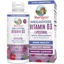 MaryRuth Organics Megadose Vitamine D3 Liposomale , Vitamine D 4000 UI Ultra Absorption Soutien immunitaire pour les adultes , Santé des os , VIT D3 , Vegan , Sans sucre , Sans gluten , Sans OGM 45 portions