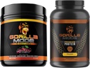 Gorilla Mind Pre Workout (Cherry) + Protéine de lactosérum Premium (Chocolate) - Stack complet pour alimenter les résultats maximum d'entraînement
