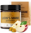HERBAMAMA Lion's Mane Gummies - 1000mg Lion's Mane Mushroom for Brain Clarity Support - Vegan, Non-GMO Focus Supplement für Erwachsene - 60 Pectin-Based Apple-Flavored Chews