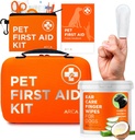 Trousse de soins - trousse de premiers soins et essuie-oreilles pour chiens, ensemble de soins essentiels et d'hygiène